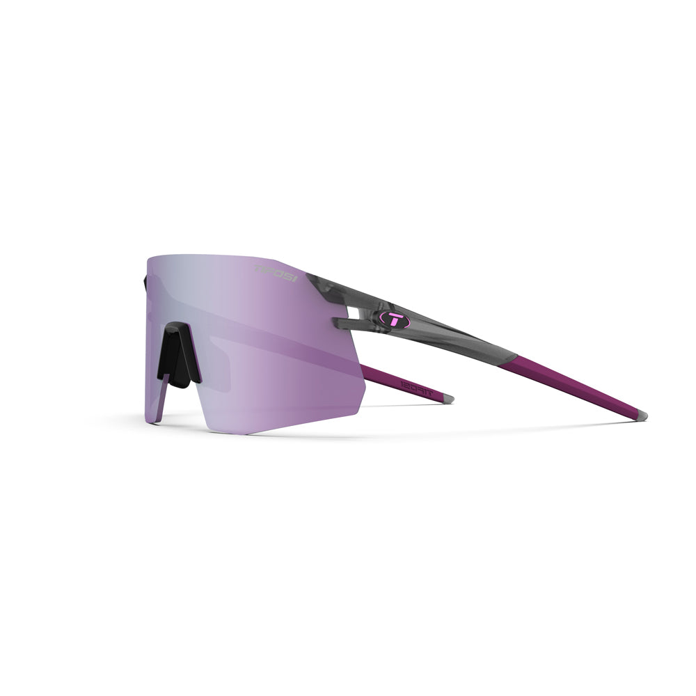 Tifosi Moab XC Sunglasses Satin Vapor with Clarion Deep Purple, AC Red and Clear Lens
