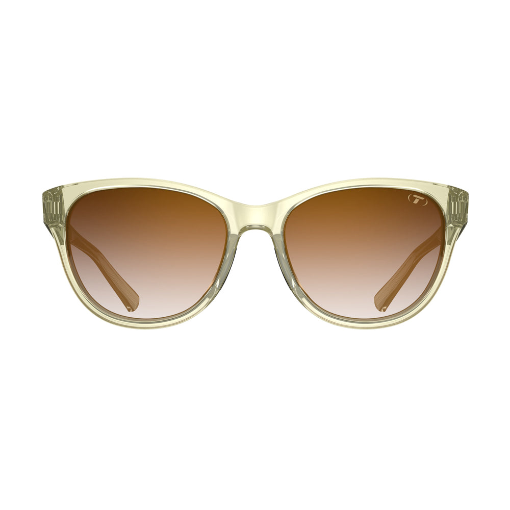 Tifosi Stella Sunglasses Crystal Champagne with Brown Gradient Lens
