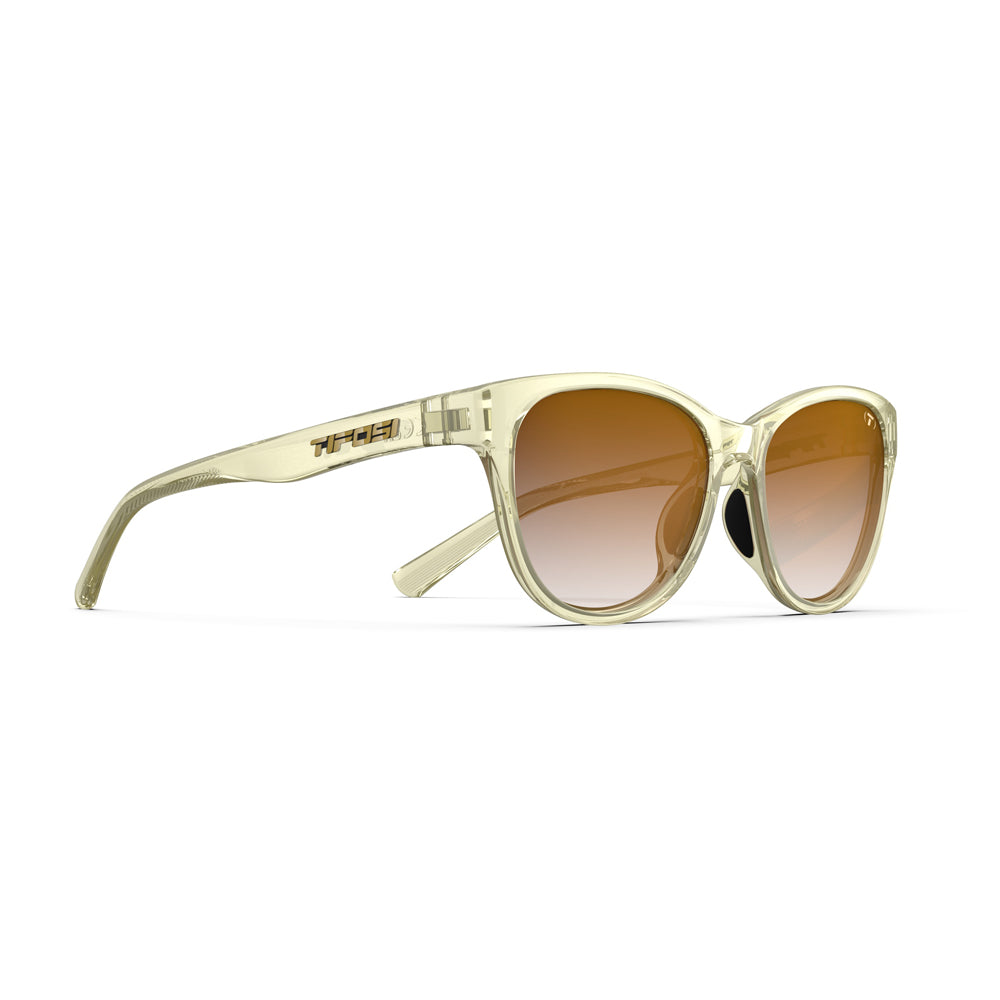 Tifosi Stella Sunglasses Crystal Champagne with Brown Gradient Lens
