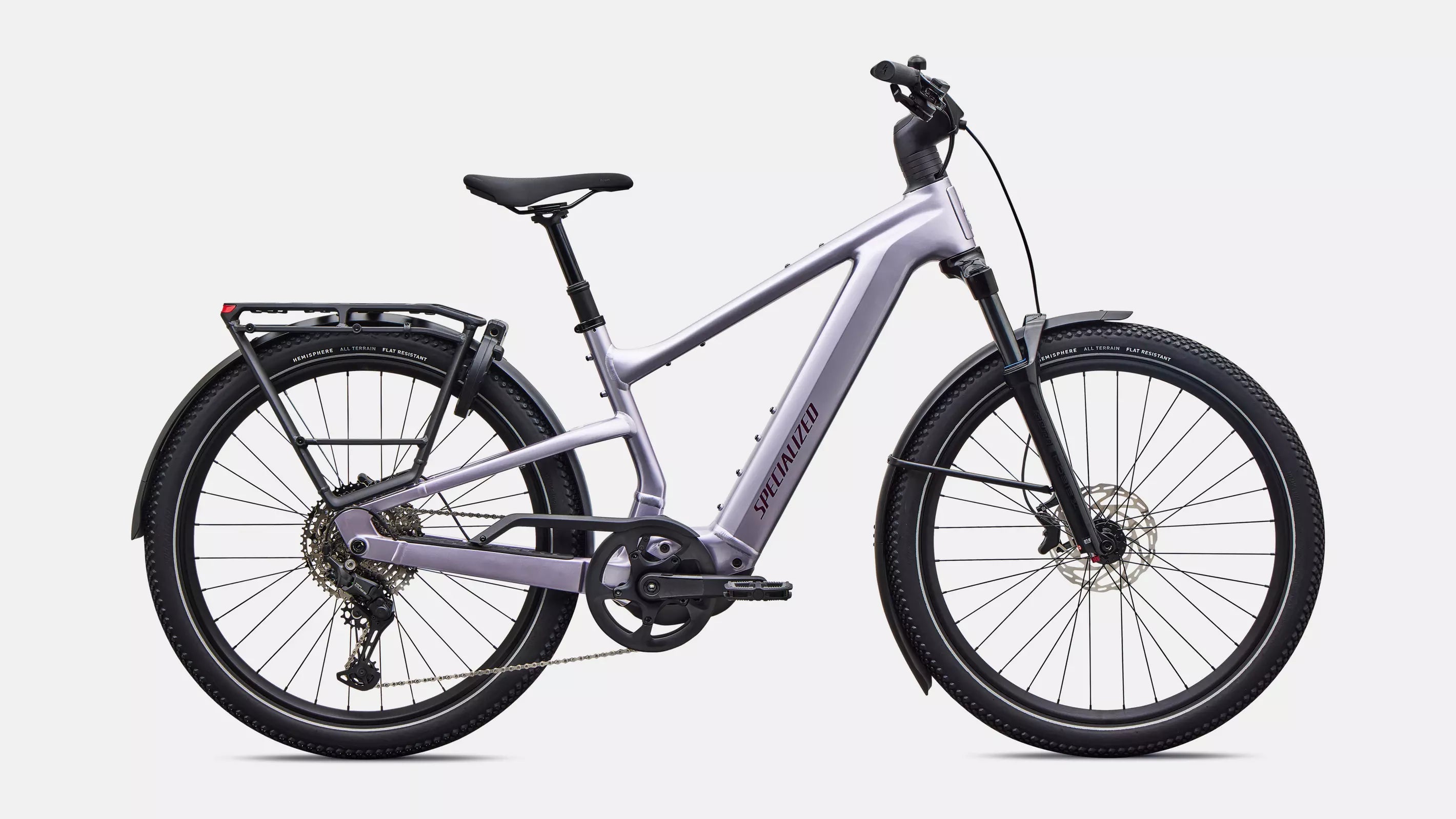 Electric bicycle on a white background