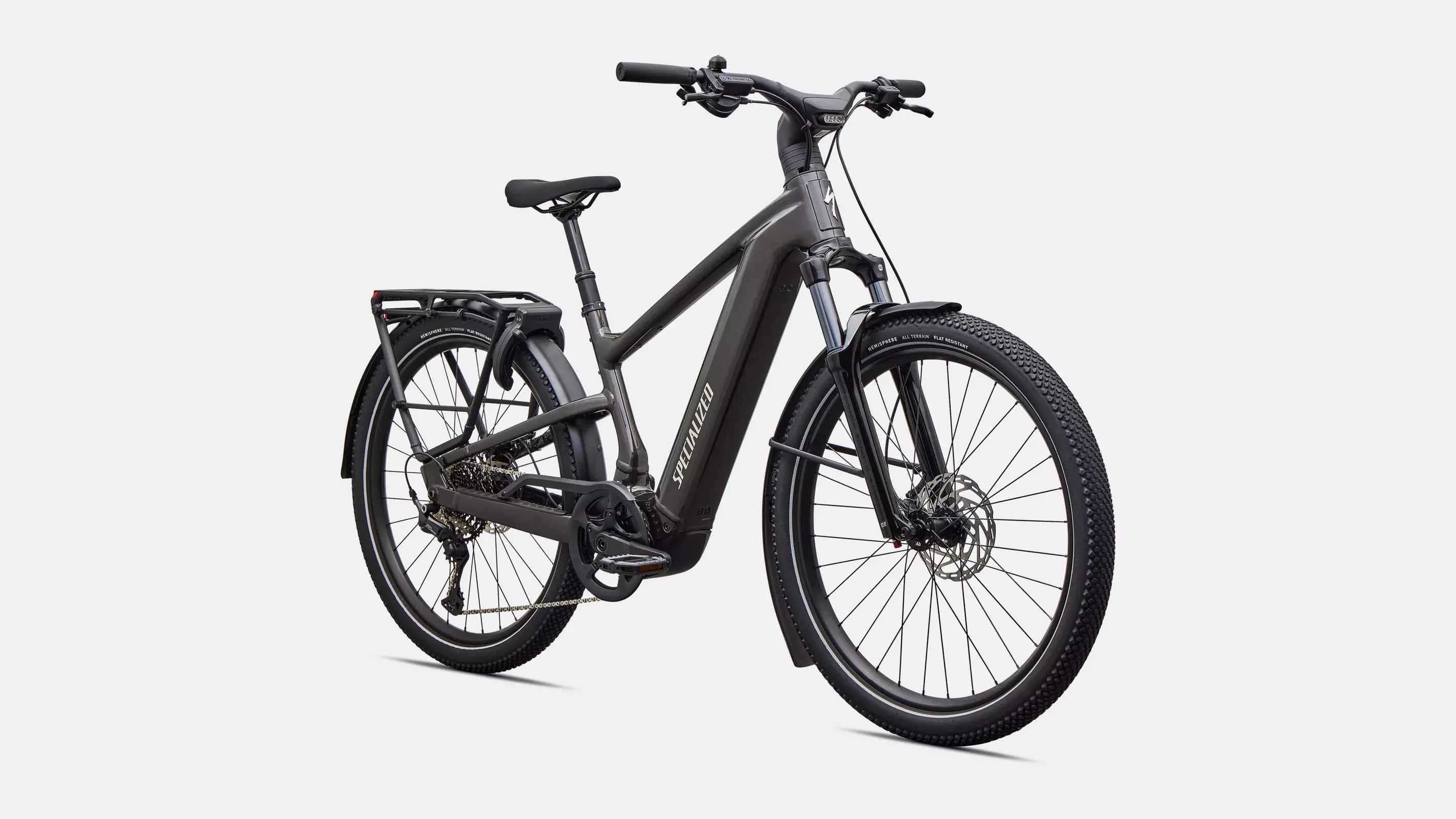 Electric bicycle on a white background