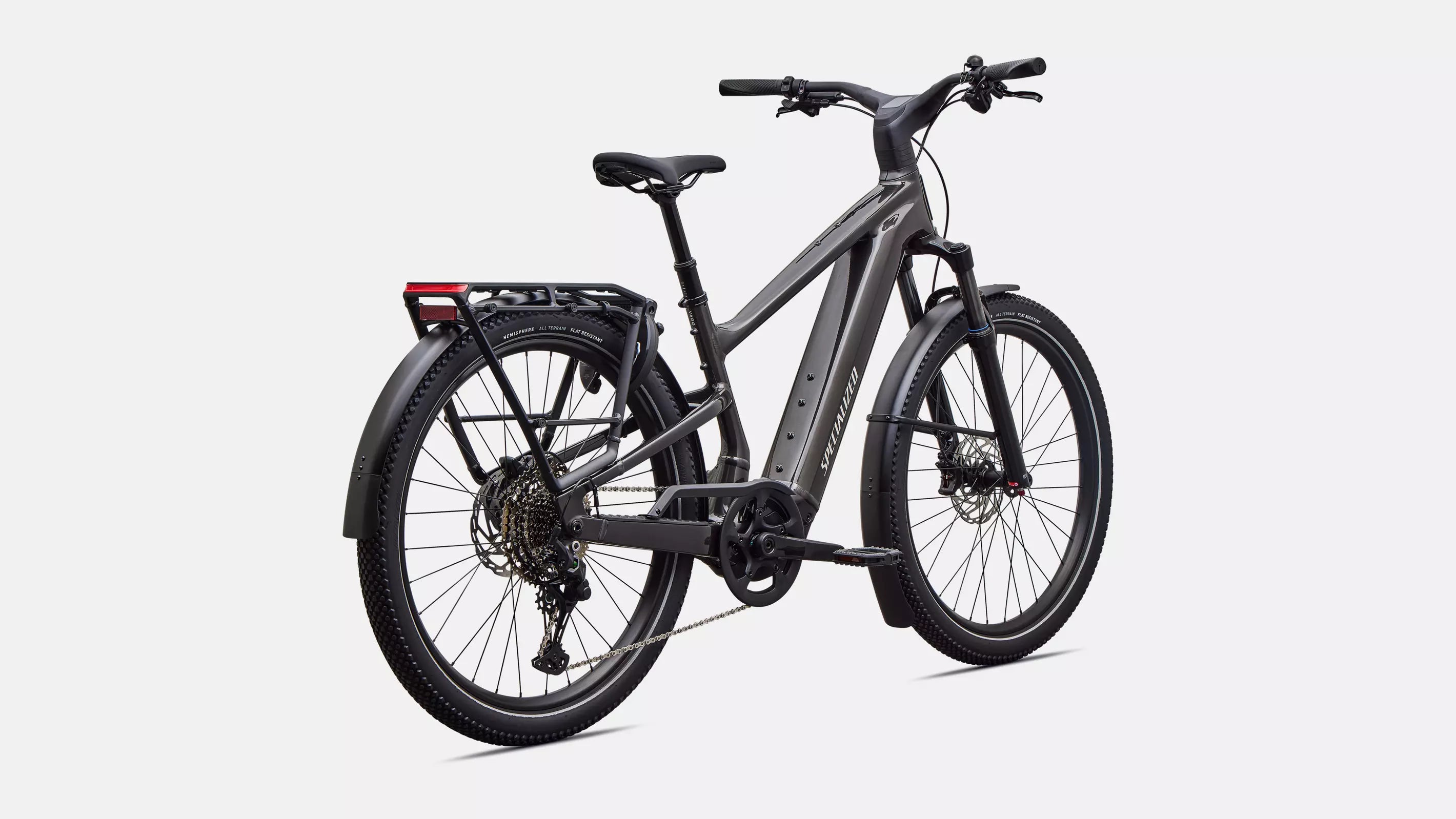 Electric bicycle on a white background