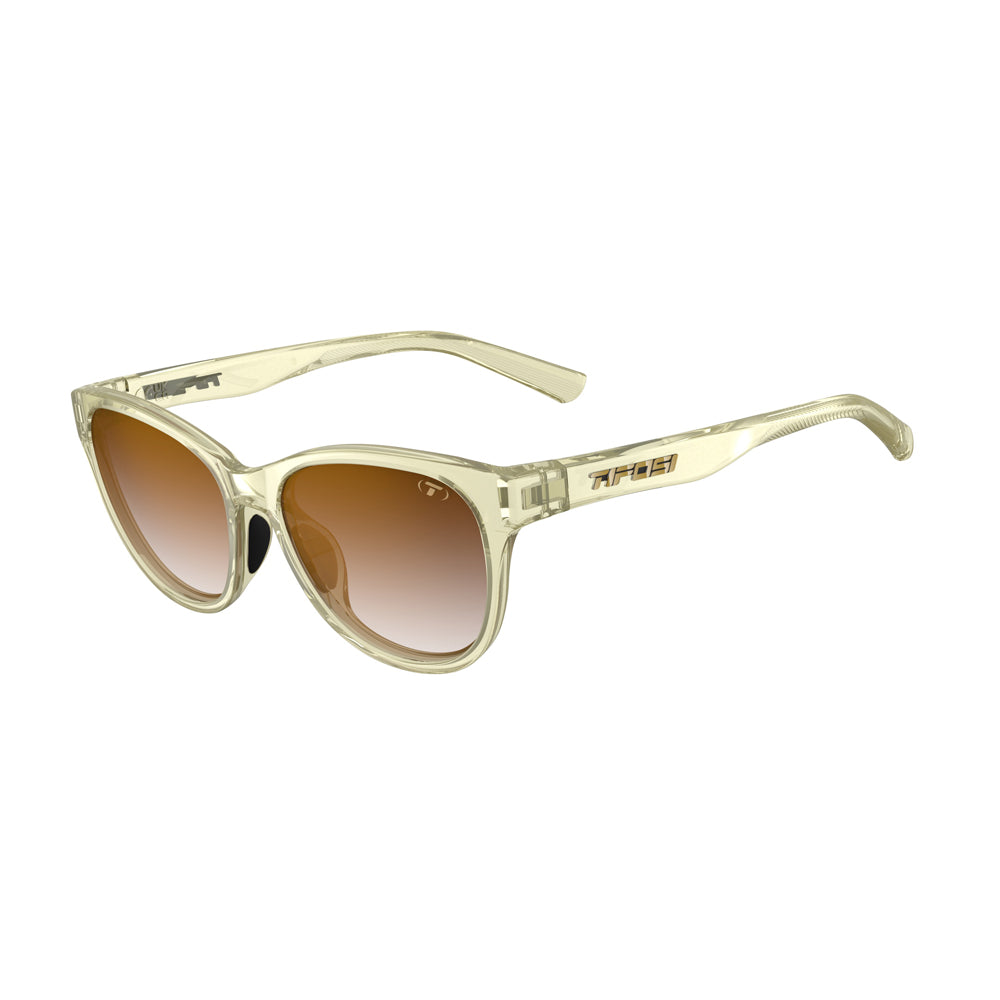 Tifosi Stella Sunglasses Crystal Champagne with Brown Gradient Lens
