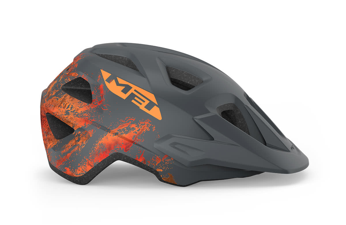 MET Youth Eldar Helmet Gray Orange 2