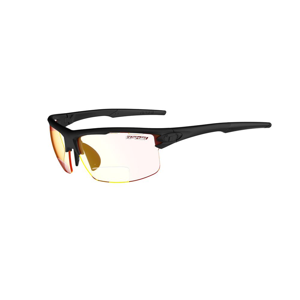 Tifosi Rivet Sunglasses Blackout with Clarion Red Fototec Reader +1.5 Lens

