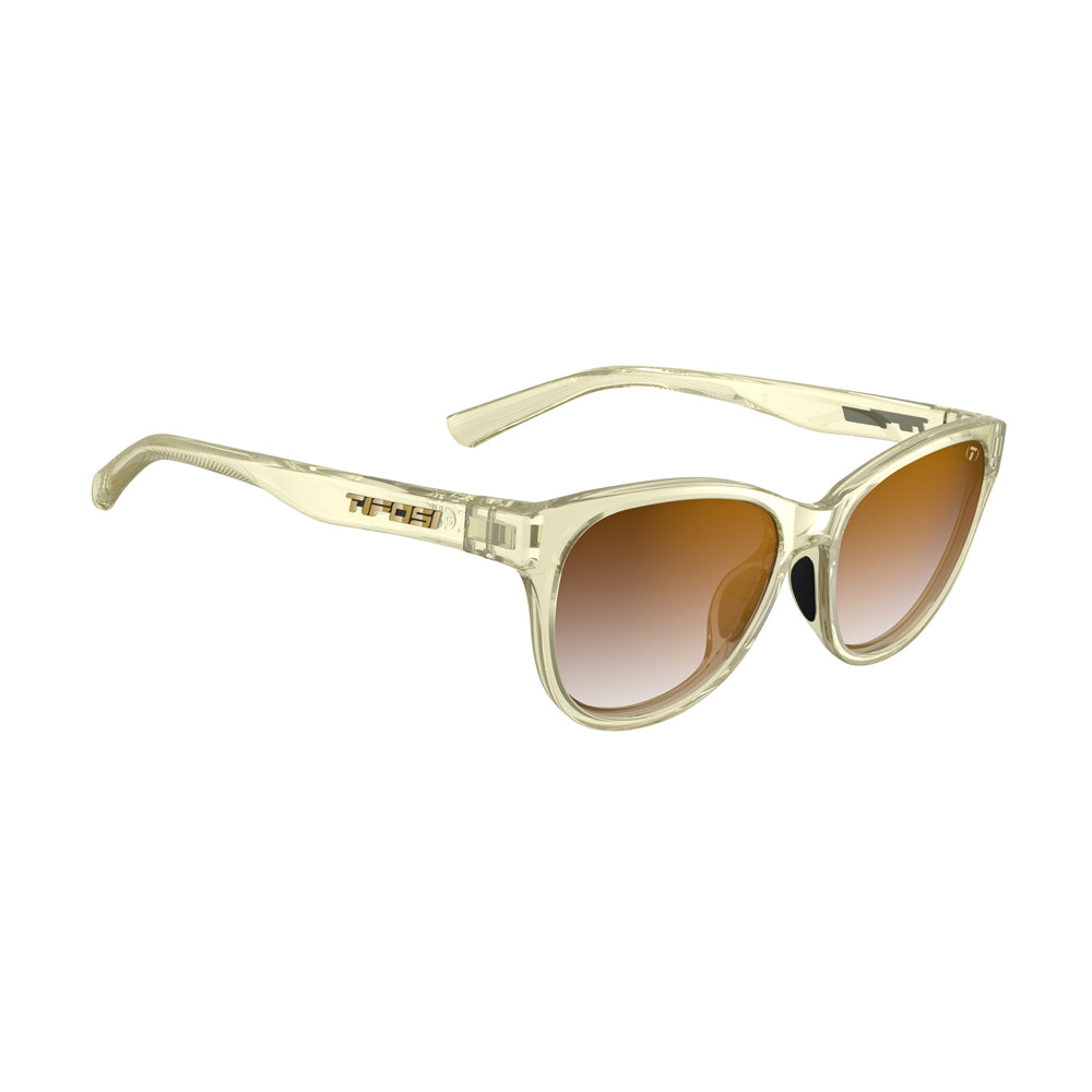 Tifosi Stella Sunglasses Crystal Champagne with Brown Gradient Lens
