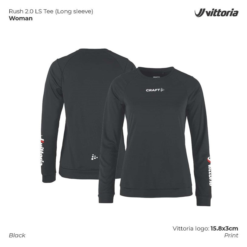 Rush 2.0 LS Tee Womens BLK