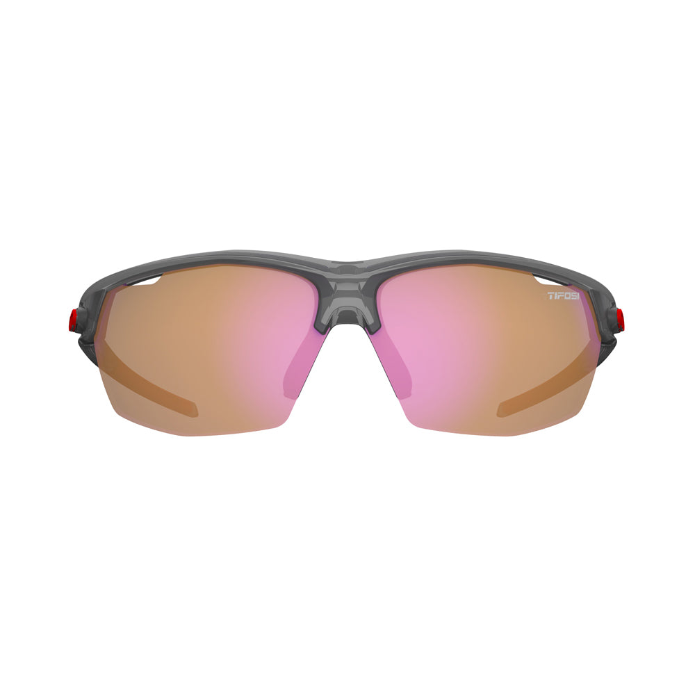 Tifosi Navar Sunglasses Satin Vapor with AC Red Lens
