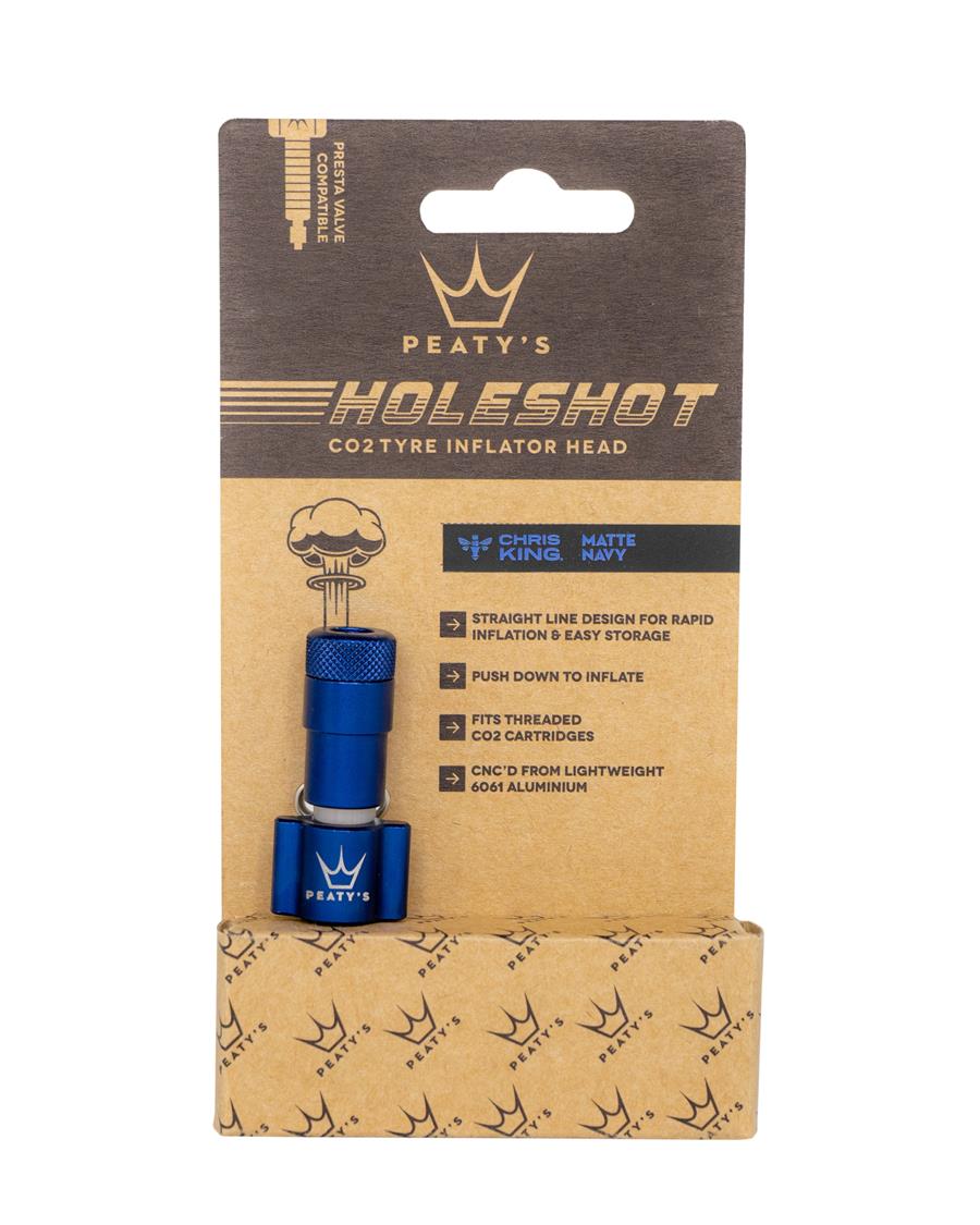 Peaty's Holeshot CO2 Tyre Inflator Head - Navy