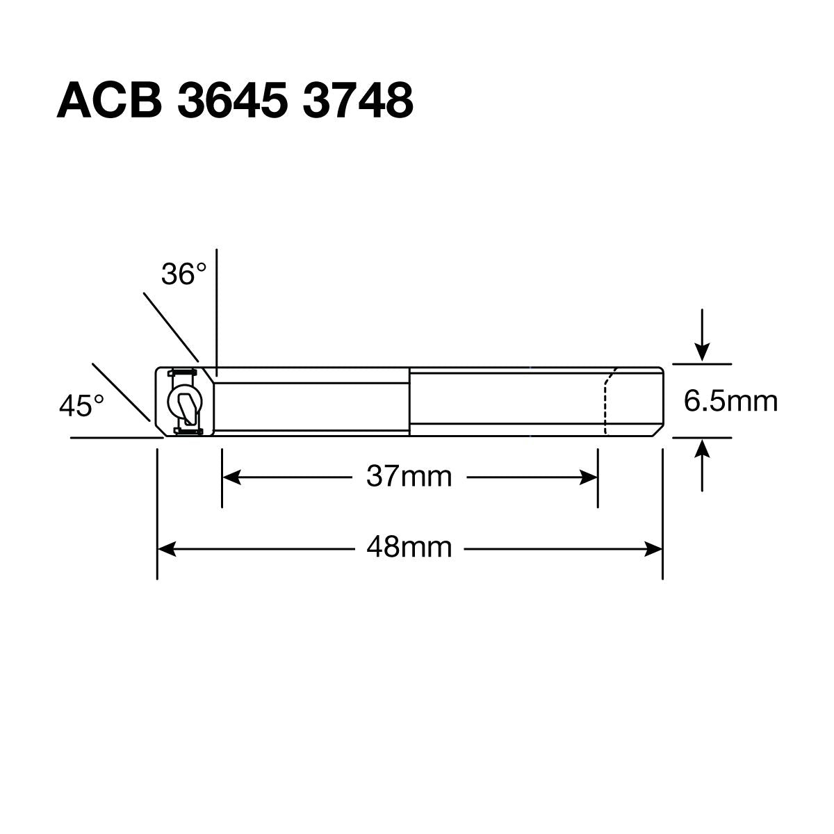 Enduro HS Bearing 1.375" 37 x 48 x 6.5 36x45° BO
