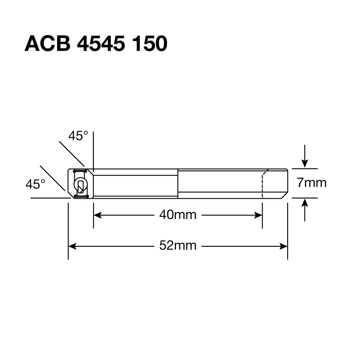 Enduro HS Bearing 1.5" 40 x 52 x 6.5 45x45° SS