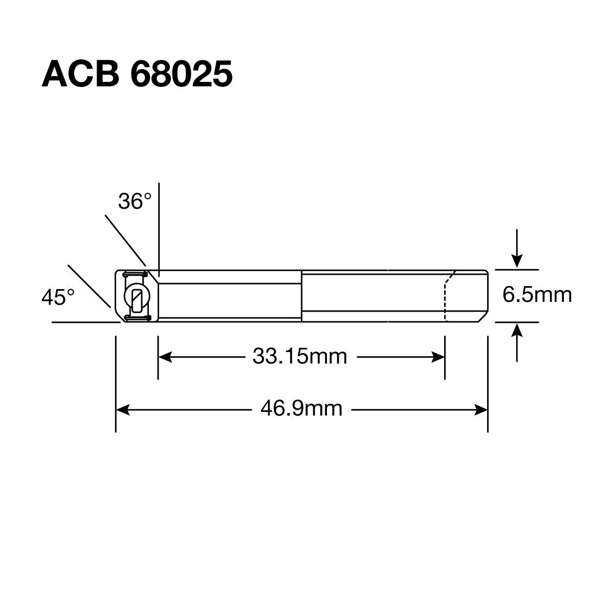 Enduro HS Bearing 1.25" 33.15 x 46.9 x 6.5 36x45° BO