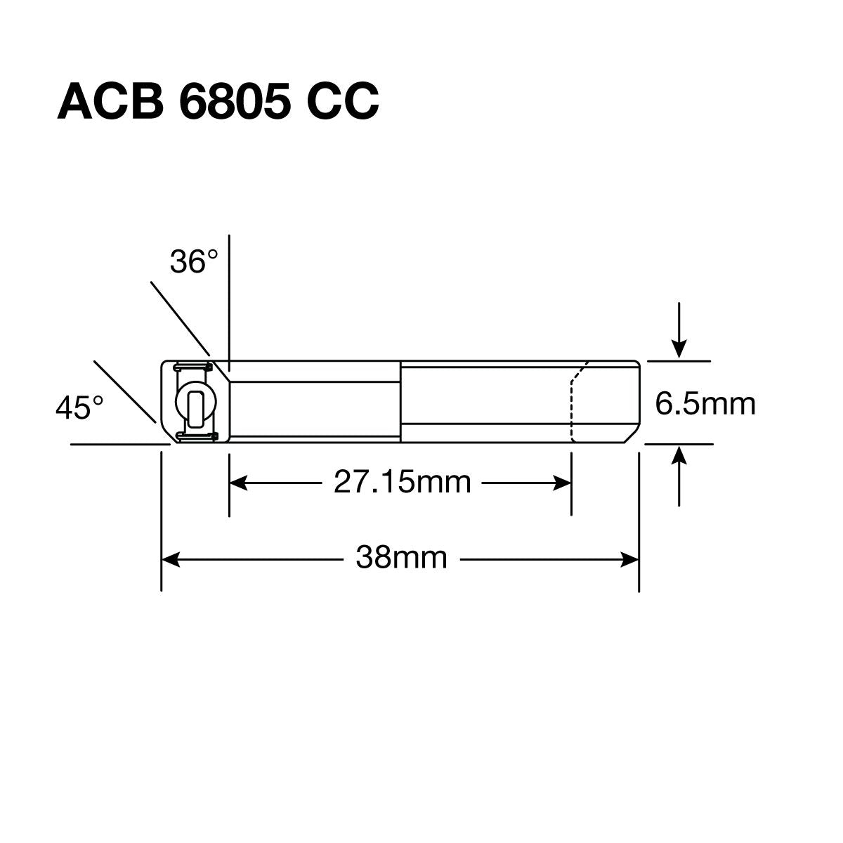 Enduro HS Bearing 1" 27.15 x 38 x 6.5 36x45° BO