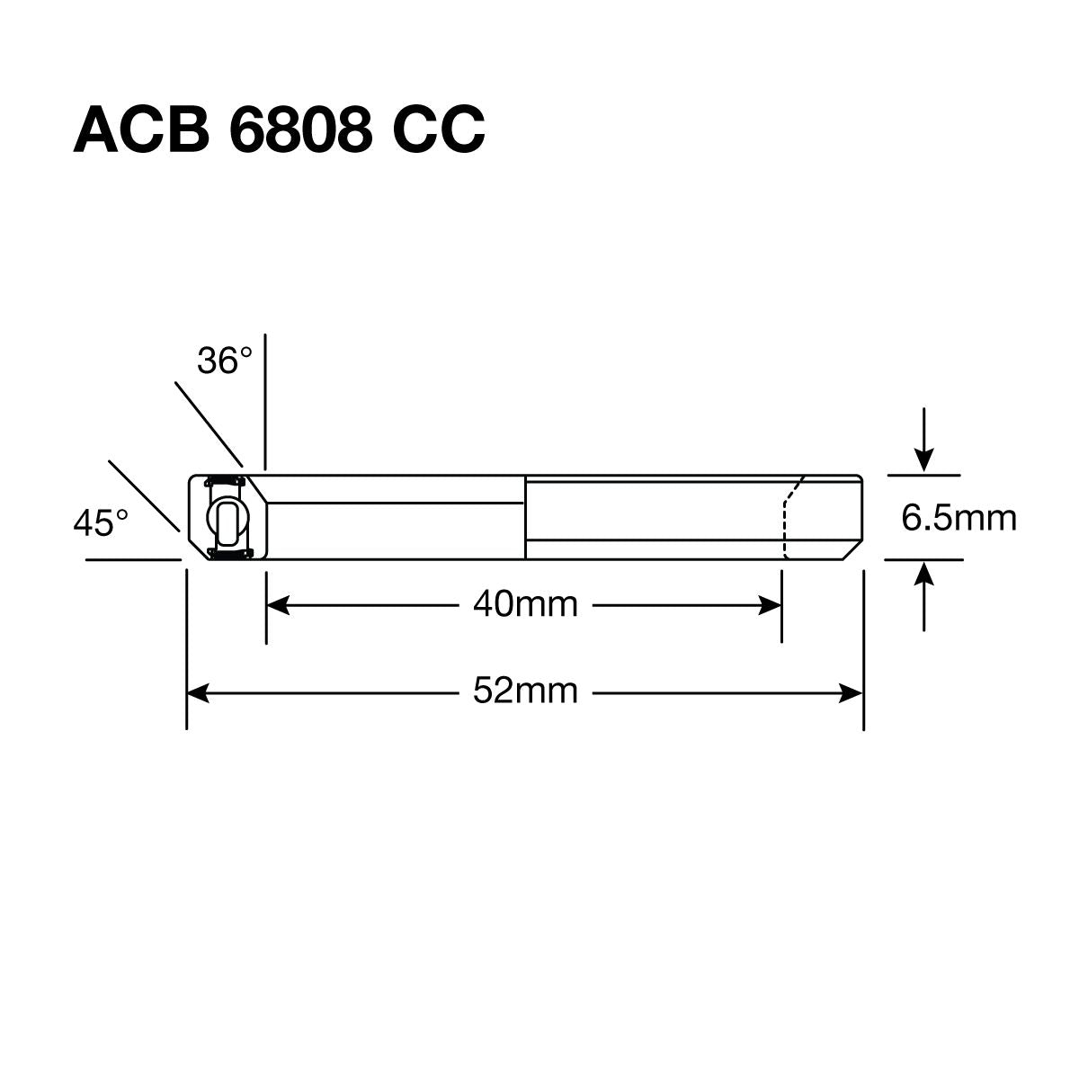 Enduro HS Bearing 1.5" 40 x 52 x 6.5 36x45° SS