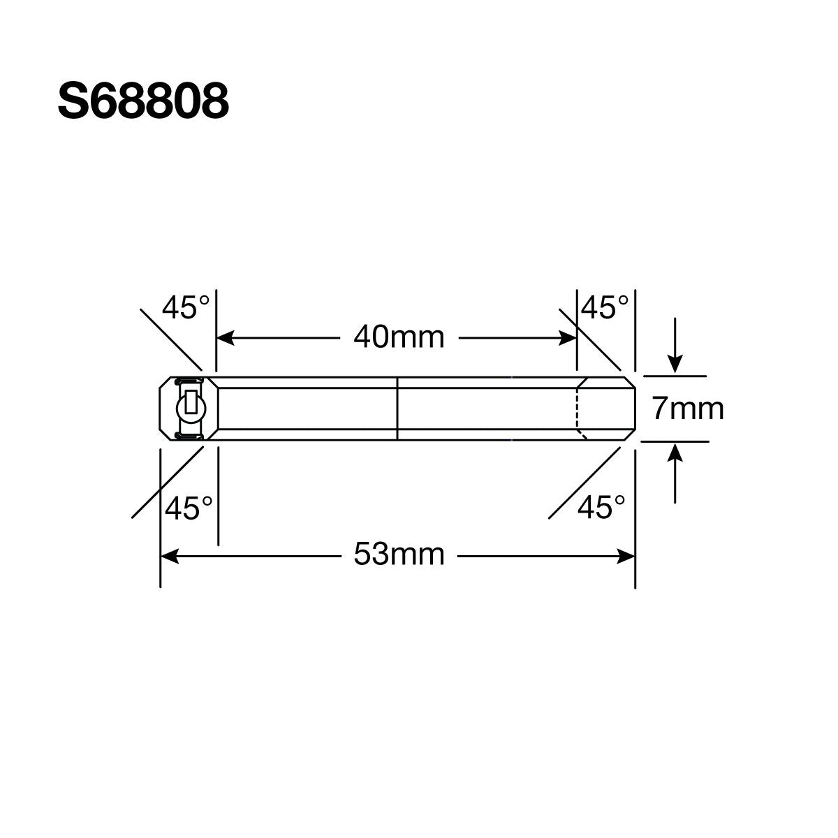 Enduro HS Bearing 1.5" 40 x 53 x 7 45x45° SS
