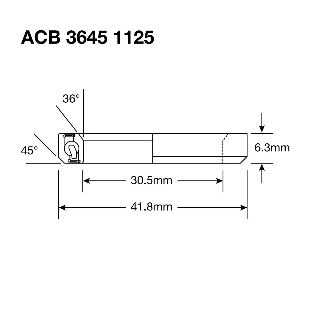 Enduro HS Bearing 1.125" 30.5 x 41.8 x 6.3 36x45° SS