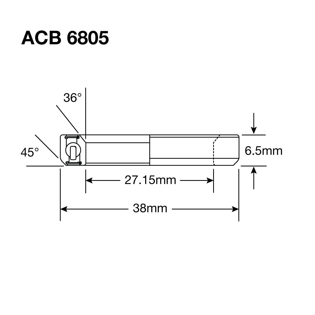 Enduro HS Bearing 1" 27.15 x 38 x 6.5 36x45° BO