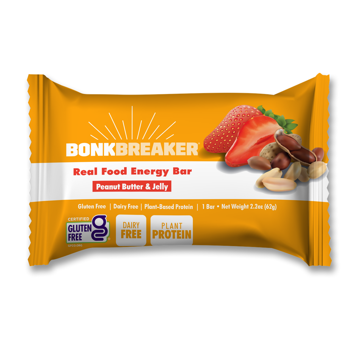 Bonk Breaker Peanut Butter & Jelly Energy Bars per Box (12 bars)