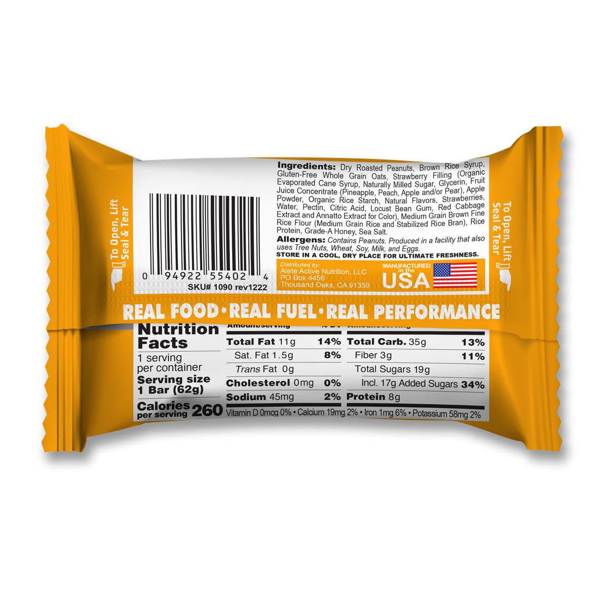 Bonk Breaker Peanut Butter & Jelly Energy Bars per Box (12 bars)