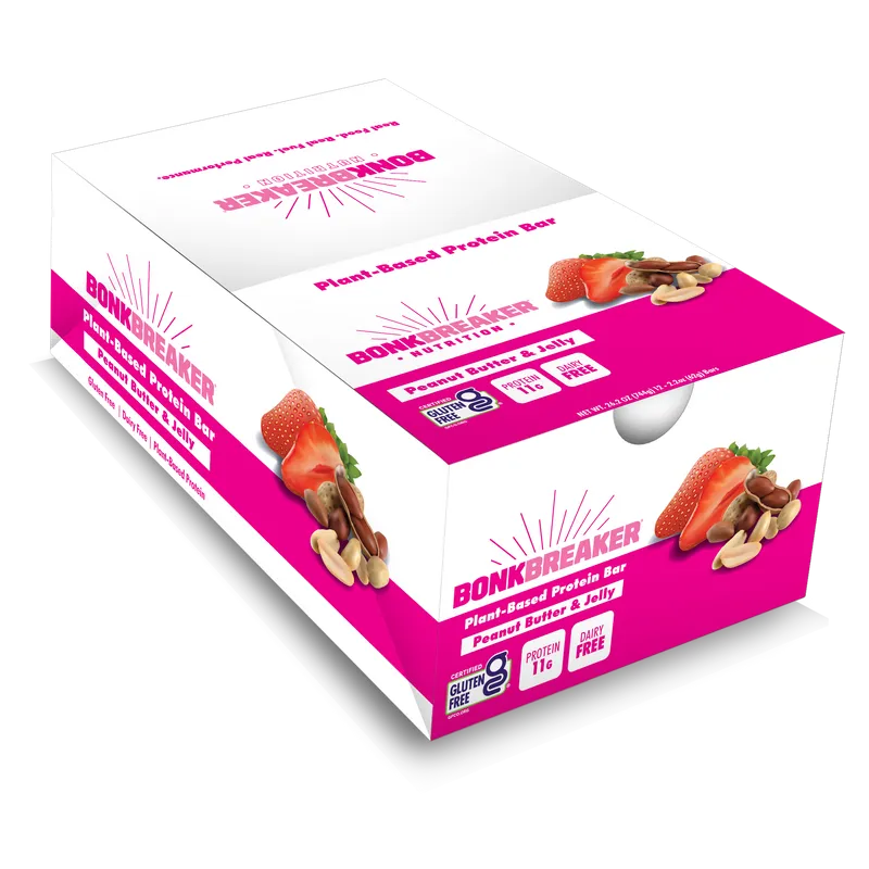 Bonk Breaker Peanut Butter & Jelly Protein + Energy Bars 10 x 50g Packs