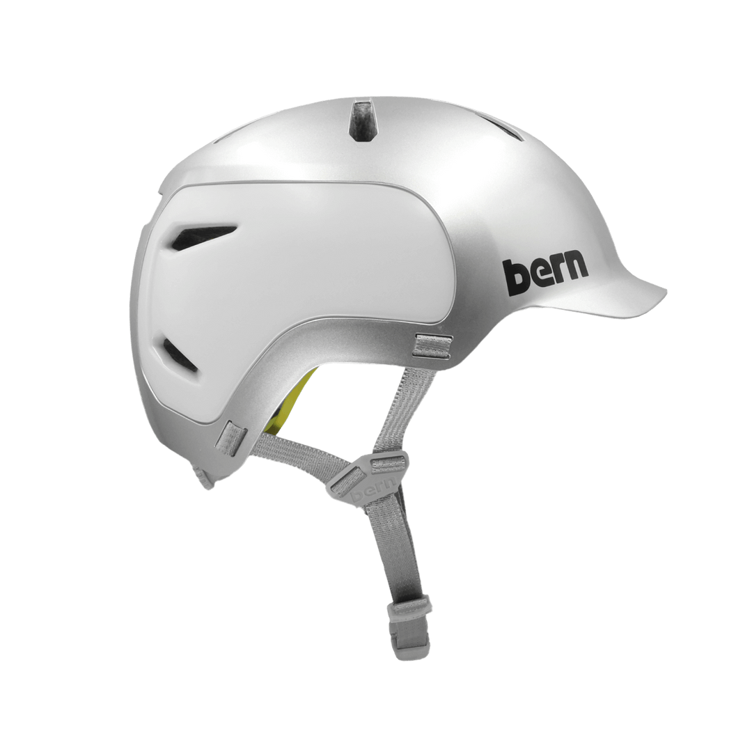 Bern Watts 2.0 MIPS Metallic Silver Tonal Helmet