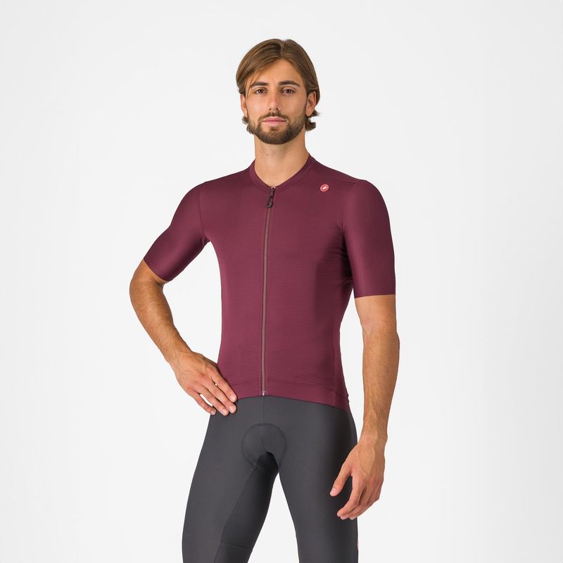 Castelli Espresso Men's Jersey Deep Bordeaux/Silver Moon