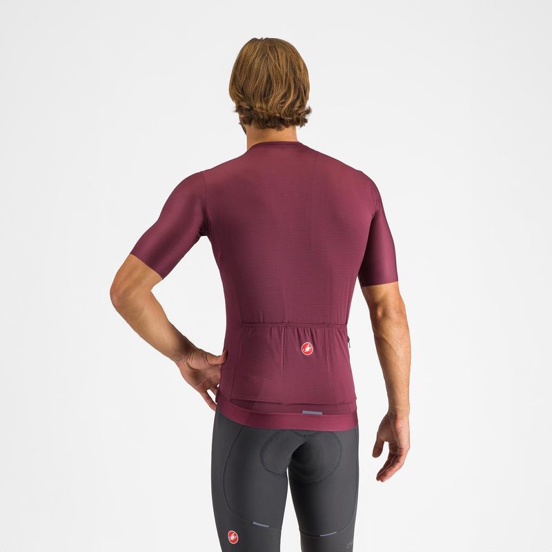 Castelli Espresso Men's Jersey Deep Bordeaux/Silver Moon