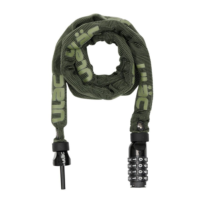 ULAC 52nd Street 4mm x 120cm combination chain lock in Moss Green
